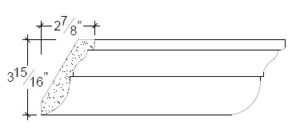 2D View image of Plaster Crown Moulding – DC504-144