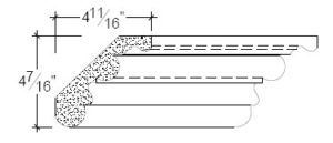 2D View image of Plaster Cove Moulding – DC504-170