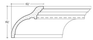 2D View image of Plaster Cove Moulding – DC505-011