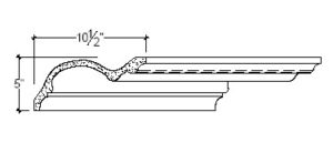 2D View image of Plaster Cove Moulding – DC505-043