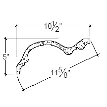 Side View image of Plaster Cove Moulding – DC505-043