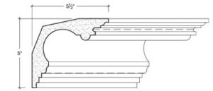 2D View image of Plaster Cove Moulding – DC505-063