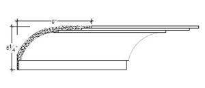 2D View image of Plaster Cove Moulding – DC505-129B