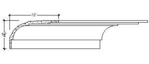 2D View image of Plaster Cove Moulding – DC505-129C