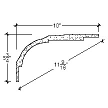 Side View image of Plaster Cove Moulding – DC505-129C