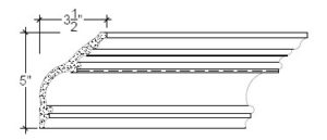 2D View image of Plaster Cove Moulding – DC505-143