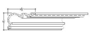 2D View image of Plaster Crown Moulding – DC505-252