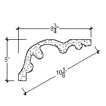 Side View image of Plaster Crown Moulding – DC505-336