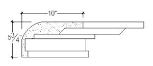 2D View image of Plaster Crown Moulding – DC505-360