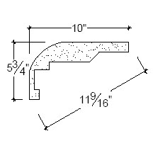 Side View image of Plaster Crown Moulding – DC505-360