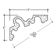 Side View image of Plaster Crown Moulding – DC506-288