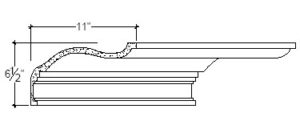 2D View image of Plaster Crown Moulding – DC506-325