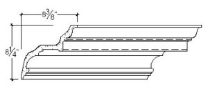 2D View image of Plaster Crown Moulding – DC508-368