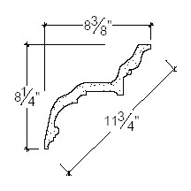 Side View image of Plaster Crown Moulding – DC508-368