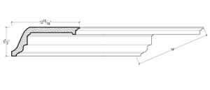 2D View image of PLASTER CROWN MOULDING – DC505-338B