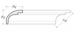 2D View image of PLASTER COVE MOULDING – DC504-174C