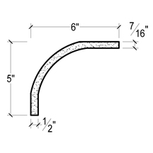 Side View image of Plaster Cove Moulding – DC505-121A