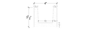 Side View image of Plaster Flat Panel Moulding – DC403-605