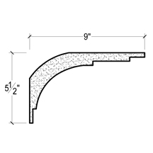 Side View image of Plaster Crown Moulding – DC505-129D