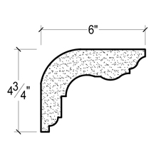 Side View image of Plaster Crown Moulding – DC504-638