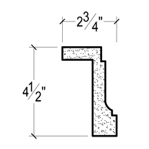 Side View image of Plaster Panel Moulding – DC504-640