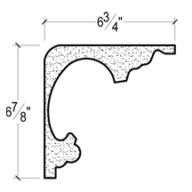 Side View image of Plaster Crown Moulding – DC506-513