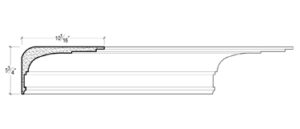 2D View image of Plaster Crown Moulding DC505-570