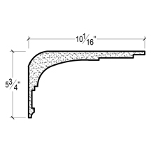 Side View image of Plaster Crown Moulding DC505-570