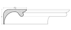 2D View image of Plaster Crown Moulding – DC509-472