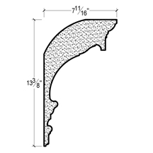 Side View image of Plaster Crown Moulding – DC513-506