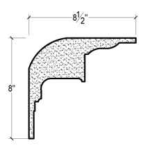 Side View image of Plaster Crown Moulding – DC508-492