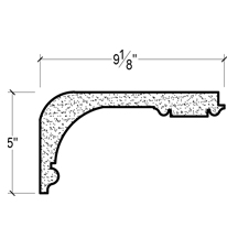 Side View image of Plaster Crown Moulding – DC505-730