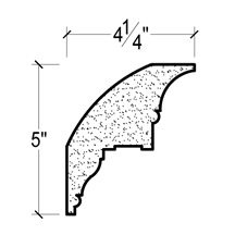 Side View image of Plaster Crown Moulding – DC505-732