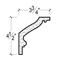 Side View image of Plaster Crown Moulding – DC504-780