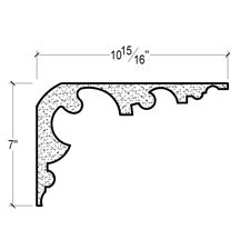 Side View image of Plaster Crown Moulding – DC507-741