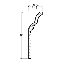 Side View image of Plaster Crown Moulding – DC509-733