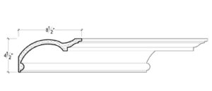 2D View image of Plaster Crown Moulding – DC504-841