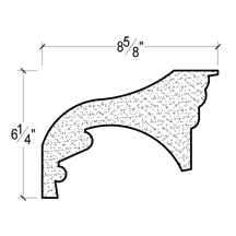 Side View image of Plaster Crown Moulding – DC506-797