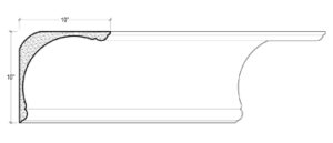 2D View image of Plaster Crown Moulding – DC510-789