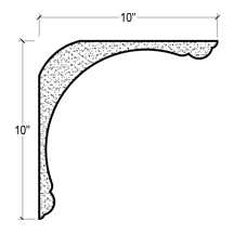 Side View image of Plaster Crown Moulding – DC510-789