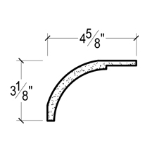 Side View image of Plaster Crown Moulding – DC503-174I