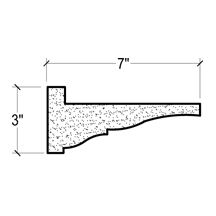 Side View image of Plaster Crown Moulding – DC503-809B