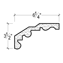 Side View image of Plaster Crown Moulding – DC503-827