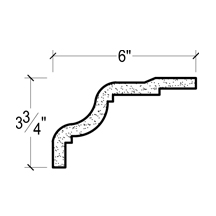 Side View image of Plaster Crown Moulding – DC503-837