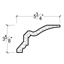 Side View image of Plaster Crown Moulding – DC503-845