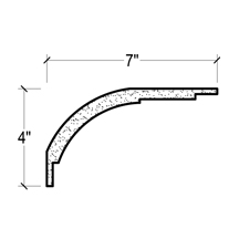 Side View image of Plaster Crown Moulding – DC504-129H