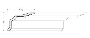 2D View image of Plaster Crown Moulding – DC506-803