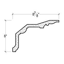 Side View image of Plaster Crown Moulding – DC506-803