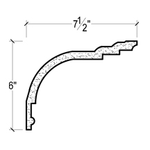 Side View image of Plaster Crown Moulding – DC506-823