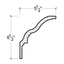 Side View image of Plaster Crown Moulding – DC506-844